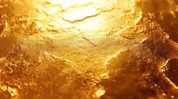 dorado antecedentes con un dorado textura foto