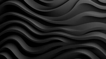 Black abstract background with waves photo