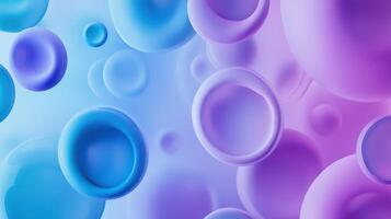 A blue and purple background with many different colored circles photo