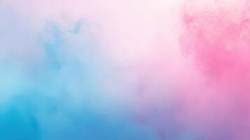 Colorful pink and blue smoke on a white background photo