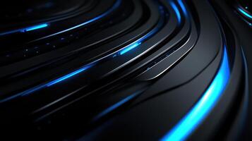 Black and blue abstract background with a wave pattern photo
