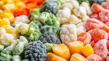 A close up of a pile of different colored vegetables photo