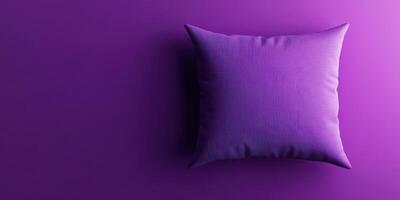 Purple pillow on a purple background photo