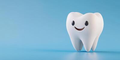 A tooth with a smiley face on it photo