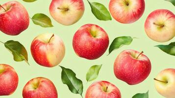 A bunch of apples are arranged in a pattern photo