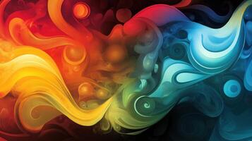 Colorful abstract art with swirls and colors photo