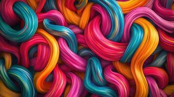 Colorful abstract background with wavy lines photo