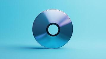 A blue cd on a blue background photo