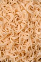 Rice noodles with mushrooms, vegetables, spices and herbs photo
