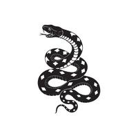 A black and white snake on a white background vector