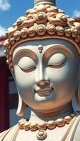 Close Up of a Serene Buddha Statue photo