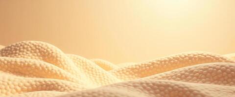 Abstract Smooth Beige Wavy Surface with Bumpy Texture photo
