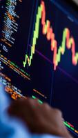 Stock Market Data Displayed on Computer Screen photo