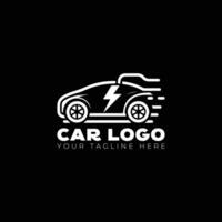 Car logo design template on black background vector