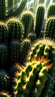 Close-up of Cactus in Sunlight photo