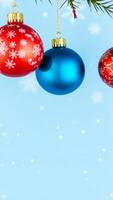 Christmas Ornaments Hanging From a Tree Branch photo