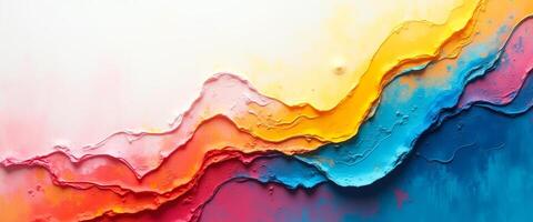 Abstract Colorful Paint Swirls photo