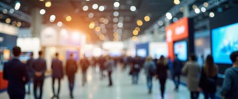 Blurred Background of People at a Conference photo