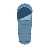 A sleeping bag with a blue and white pattern png