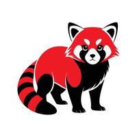 Red panda illustration vector