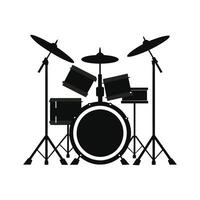 Drum kit icon on white background vector