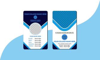 Id card design template, Ready to print. vector