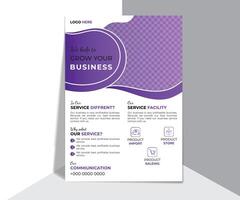 Clean and modern flyer design template for business, ready to print. vector