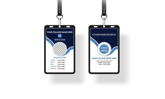 Id card design template for business vector