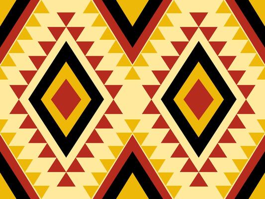 Textile patterns inspired by Aztec and Navajo cultures, traditional geometric ethnic fabric pattern ornate elements with ethnic patterns design for rugs, clothing, sarong, scarf, batik, wrap, carpet.