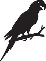 A parrot on the tree brance on flying mode vector