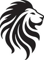 Illustration of lion head silhouette. vector