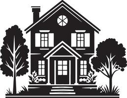 Urban architecture, residential family house in flat style vector
