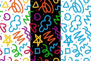 Squiggle line pattern. Abstract background vector
