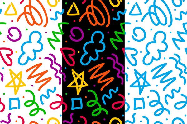 Squiggle line pattern. Abstract background