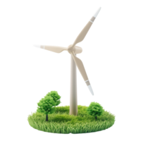 vento turbina com árvores e Relva png