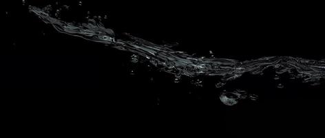 Seamless Transition, Underwater and Above Water Boundary on Dark Background photo