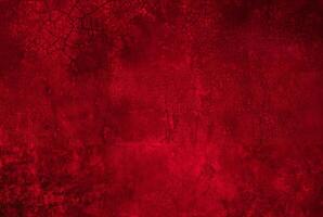 Dark Red Textured Grunge Background with Subtle Cracks and Rough Patterns photo