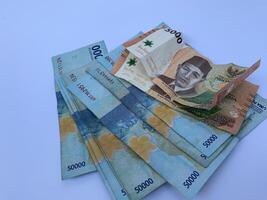 Stack of Indonesian Rupiah photo