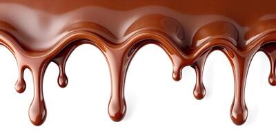 Dripping Melted Chocolate Isolated photo