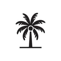 Palm tree icon, illustration, flat design, isolated on white background vector