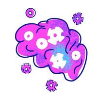 Cognitive science concept. Set of elements. vector