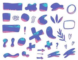 Set of collage design elements. collection. vector