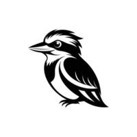 A black and white logo of a bird vector