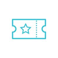 Event ticket icon. Isolated on white background. From blue icon set vector