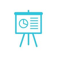 Presentation icon. Isolated on white background. From blue icon set. vector