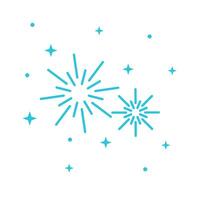 Firework icon. Isolated on white background. From blue icon set. vector