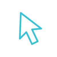 Pointer icon. Cursor arrow. Isolated on white background. From blue icon set. vector