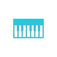 Piano keyboard icon. Isolated on white background. From blue icon set. vector