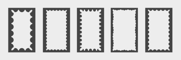 Scallop frames for text or image. Curve borders vector