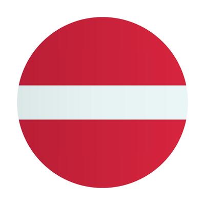 Latvia national flag circle. Coutry identity button